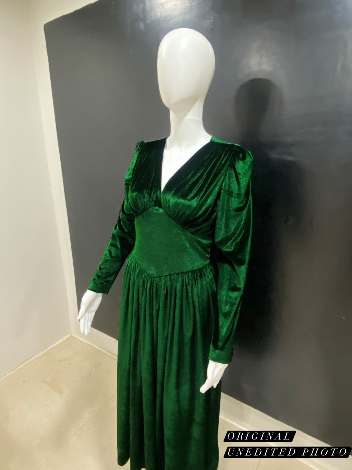 Emerald Vintage Wrap Dress
