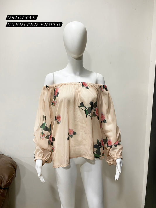 CLEARANCE Rose Off-Shoulder Top