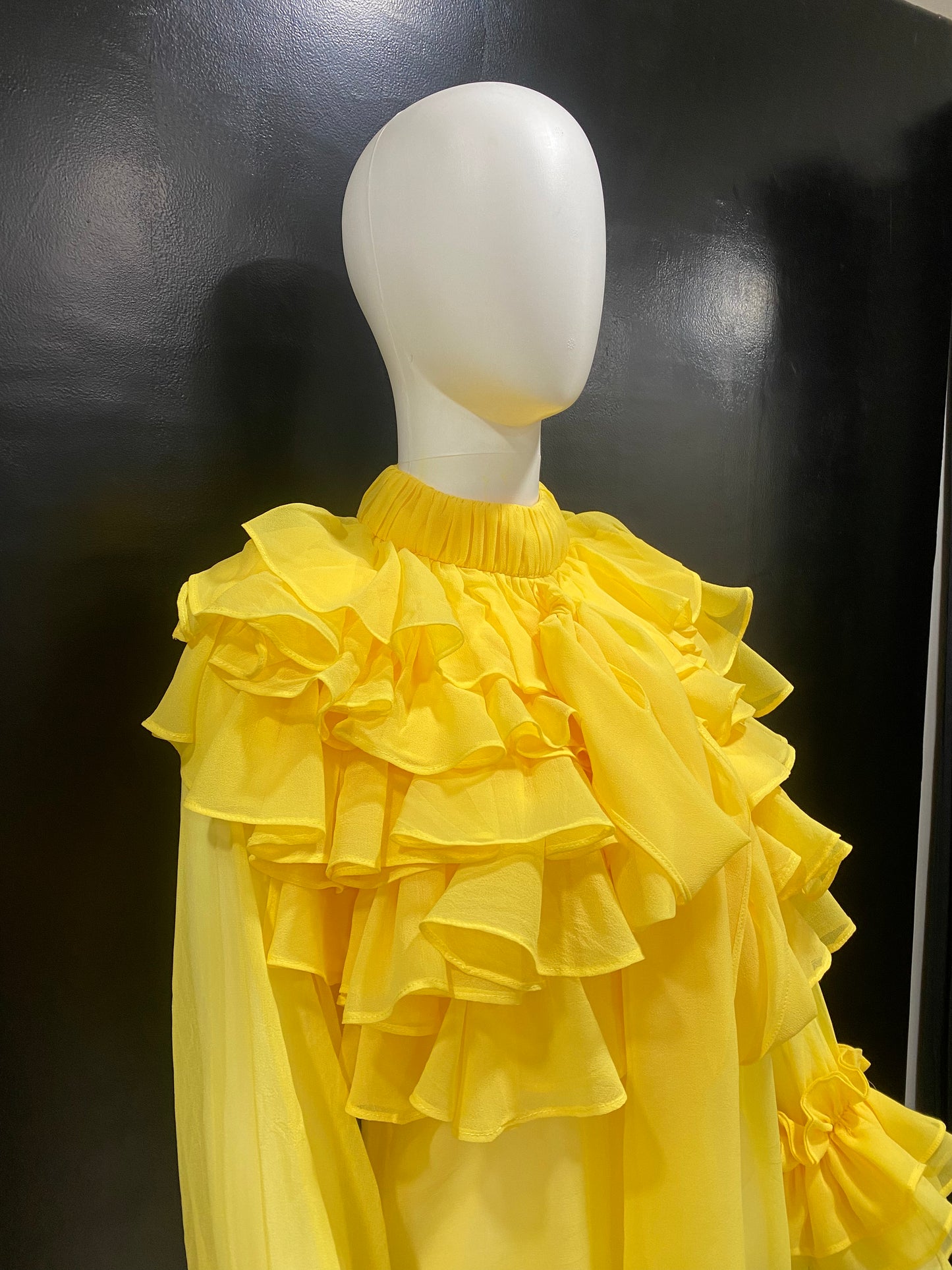 Yellow Ruffle Drama Top
