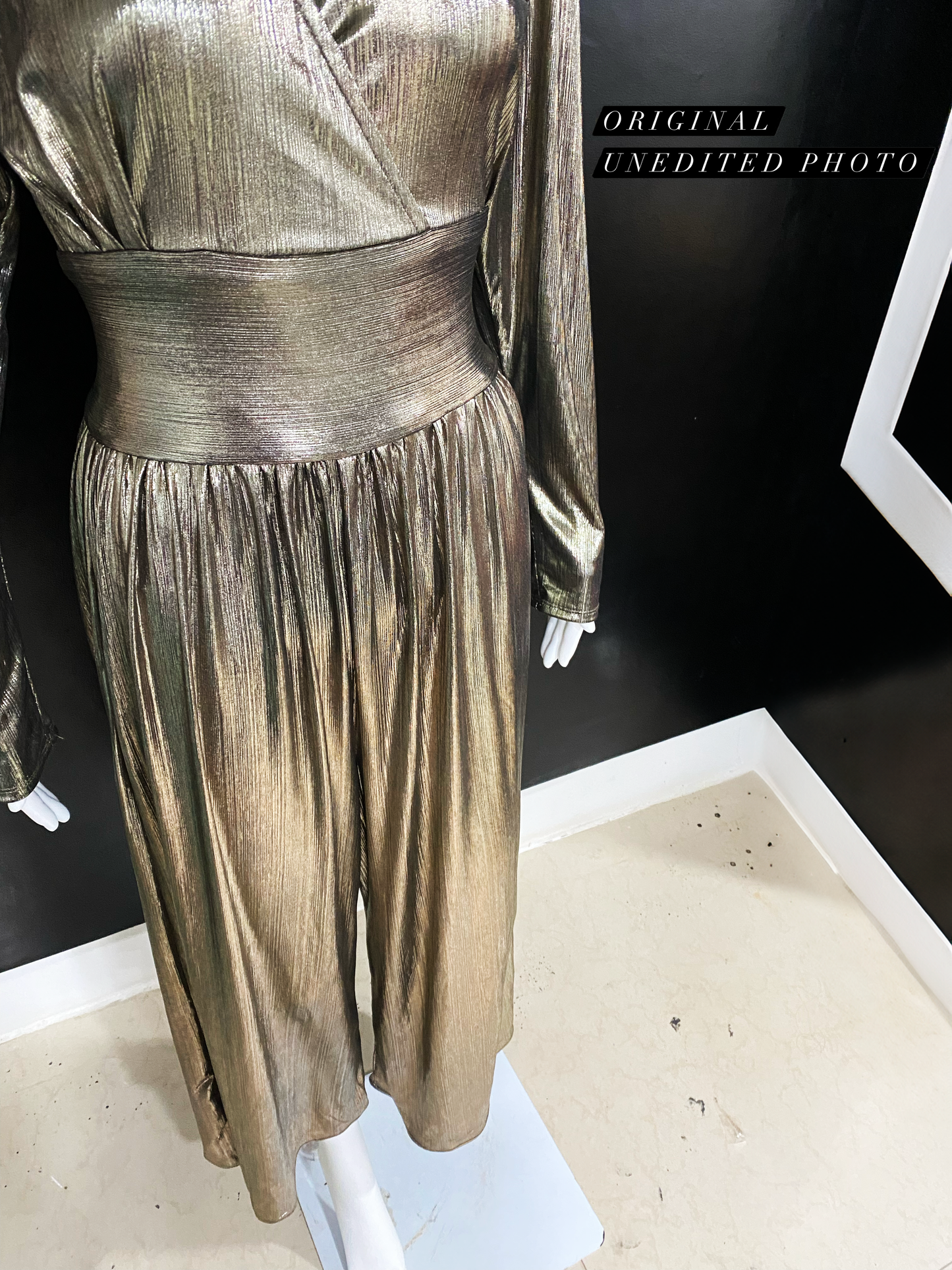 Gold Metallic Vintage Jumpsuit