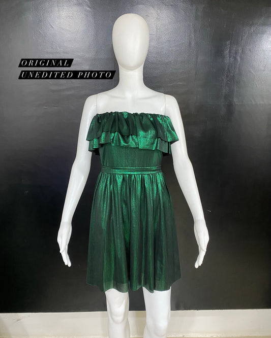 Serena Emerald Metal Dress