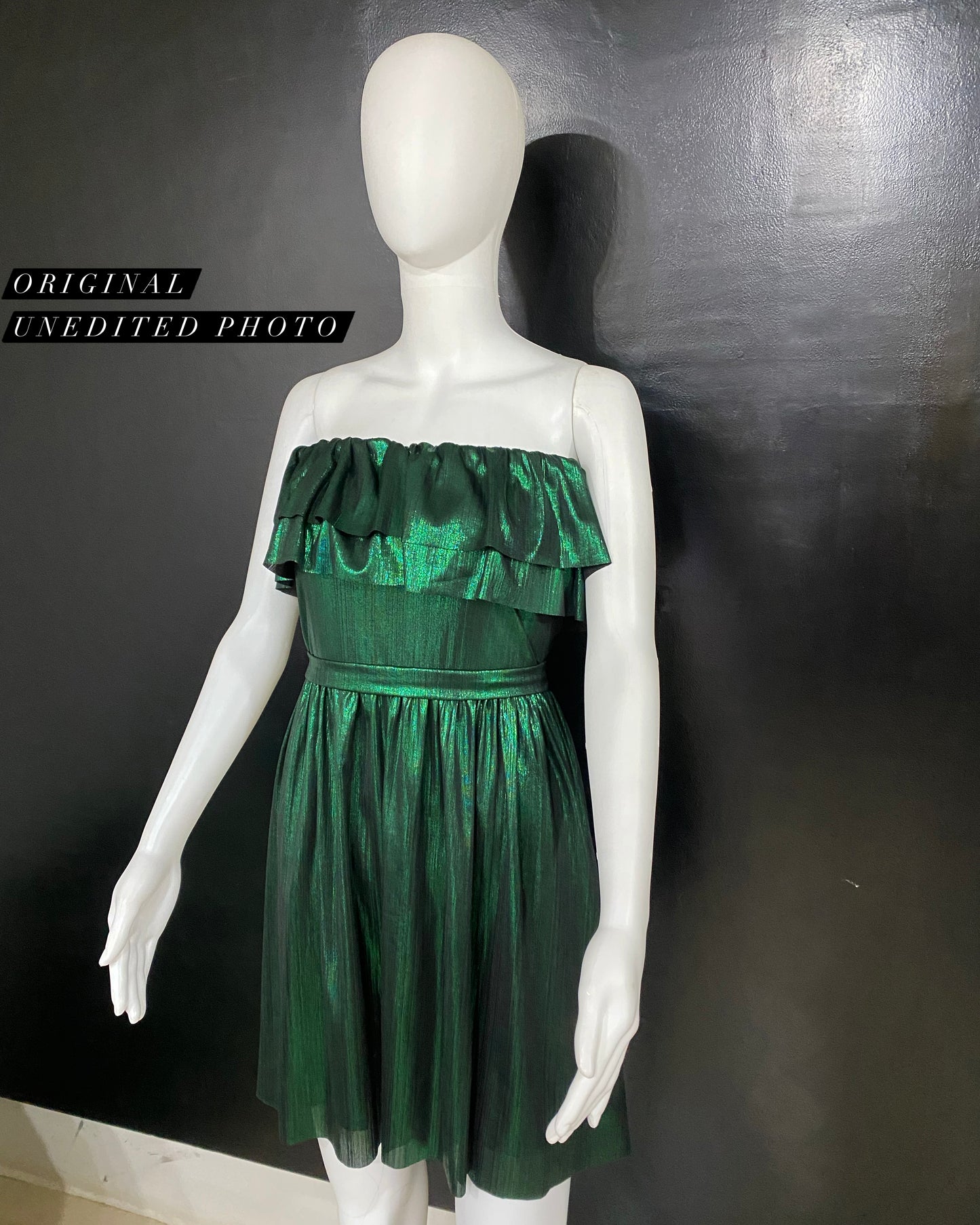 Serena Emerald Metal Dress