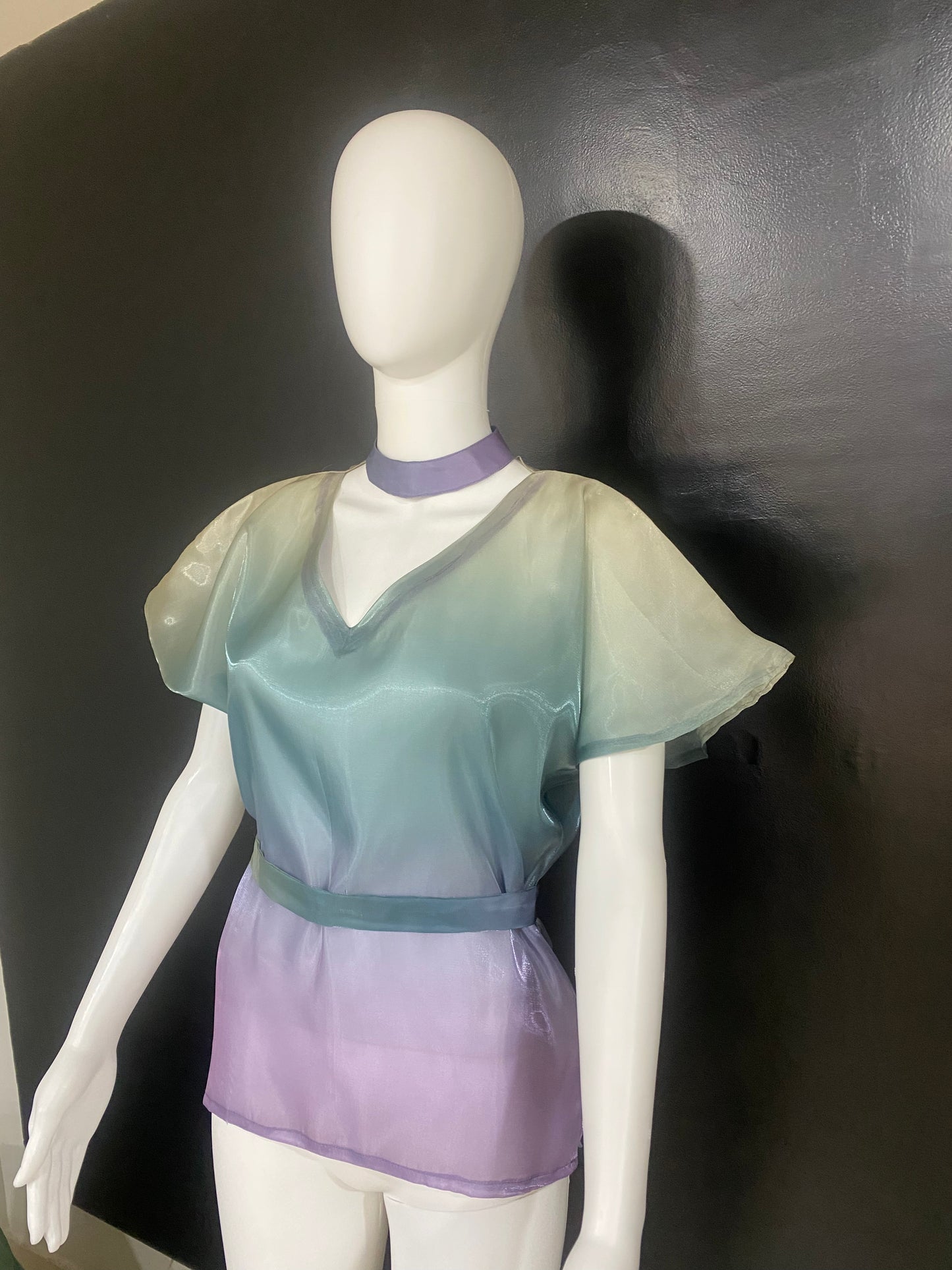 CLEARANCE - Glass Ombre Blue Purple Top