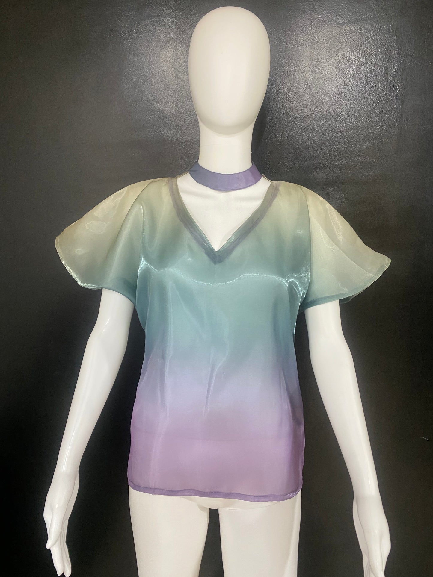 CLEARANCE - Glass Ombre Blue Purple Top