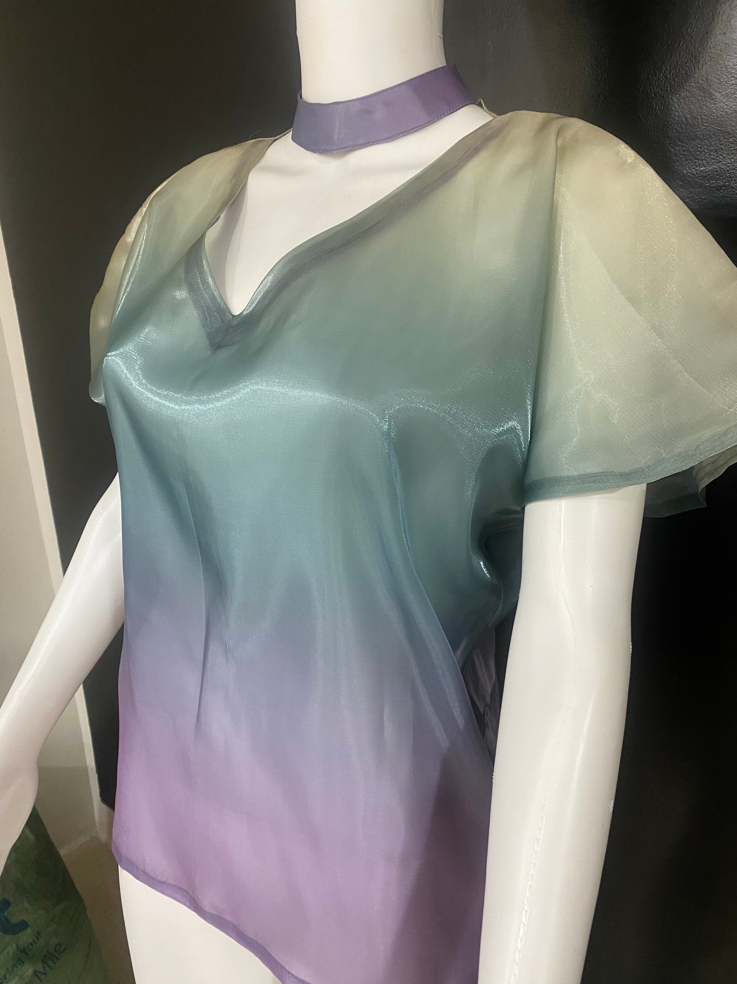 CLEARANCE - Glass Ombre Blue Purple Top