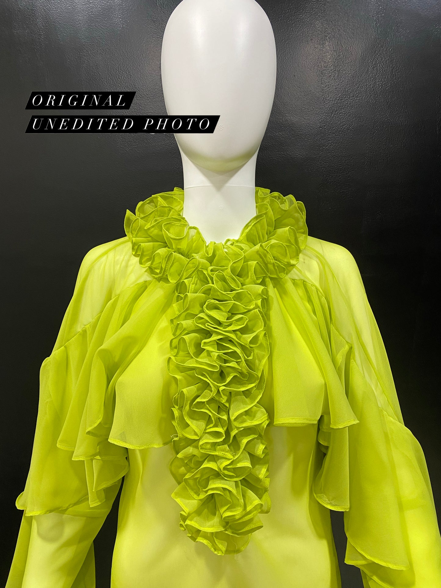 Summer Lime Ruffle Top