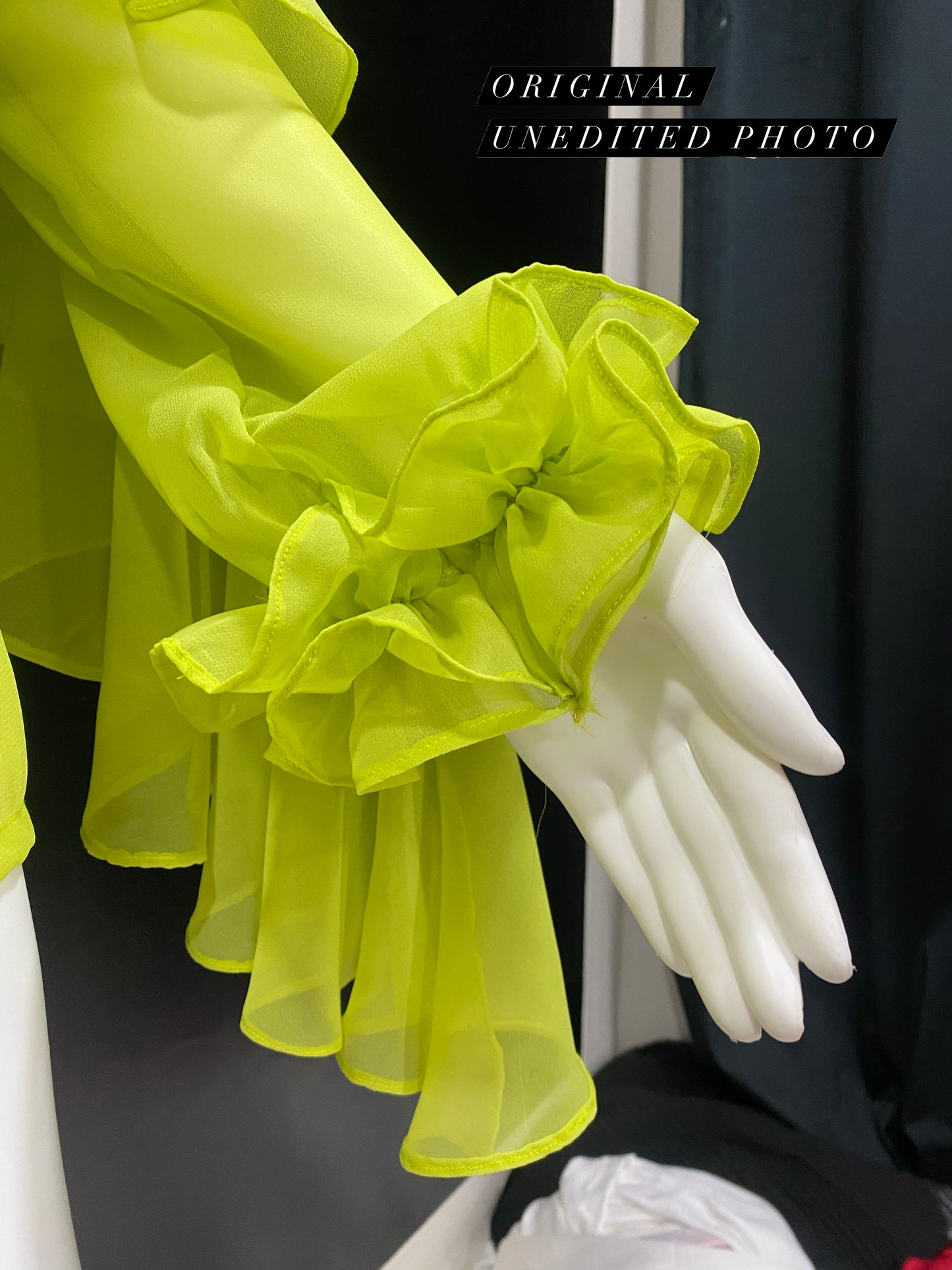 Summer Lime Ruffle Top