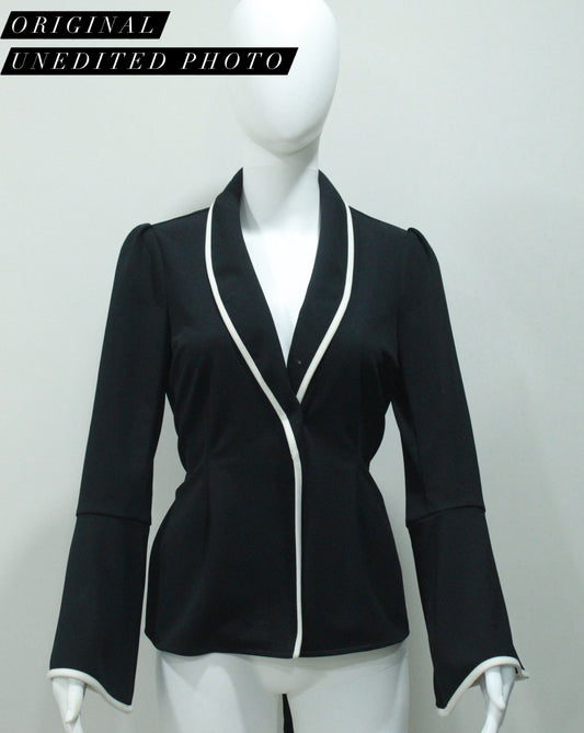 Black Wrap Blazer Top