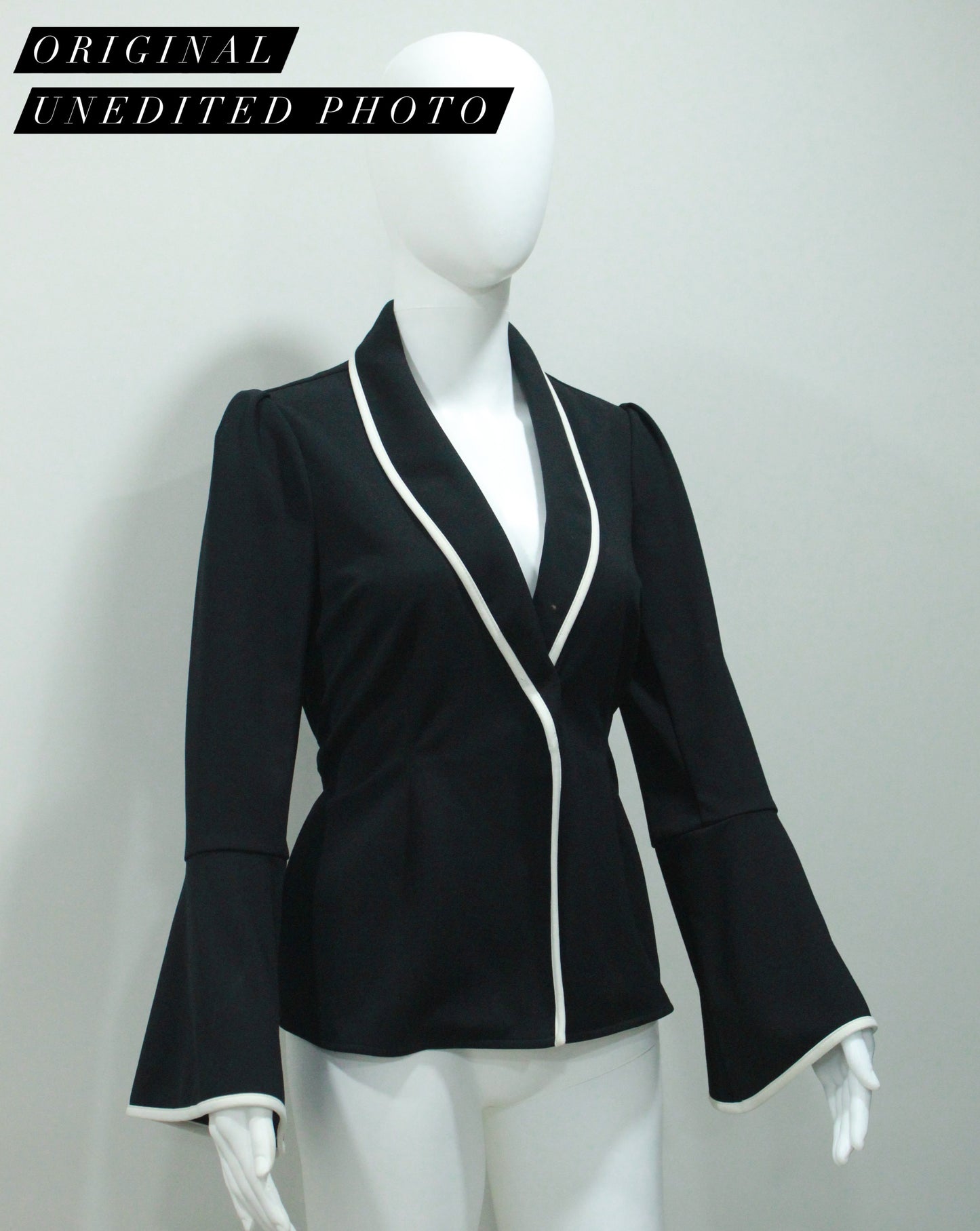 Black Wrap Blazer Top