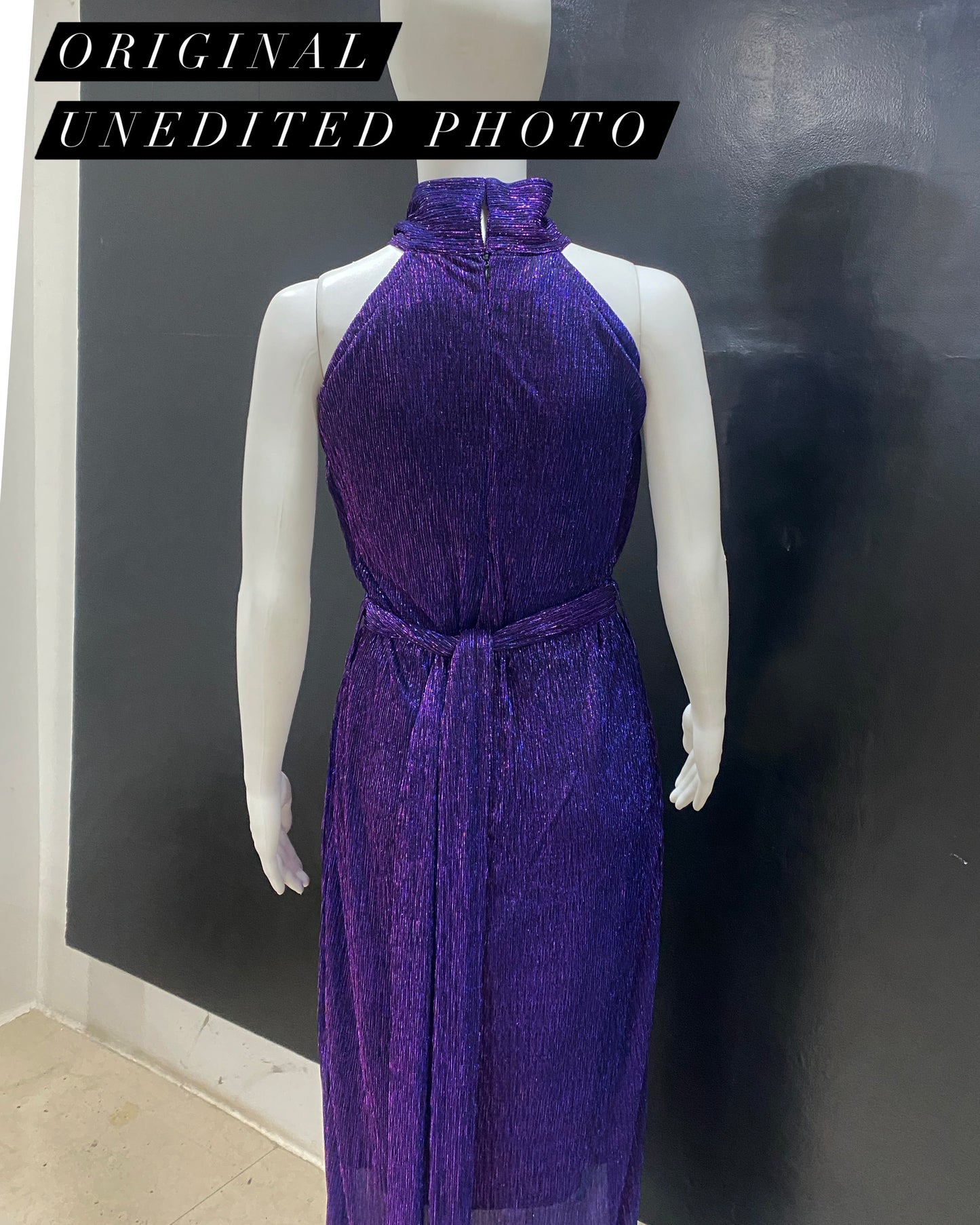 Moon Purple Halter Gown