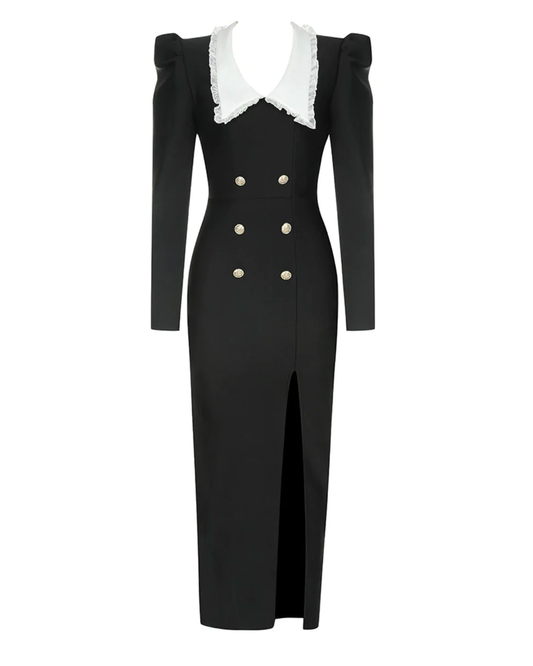 LUXE Vintage White Collar Gown