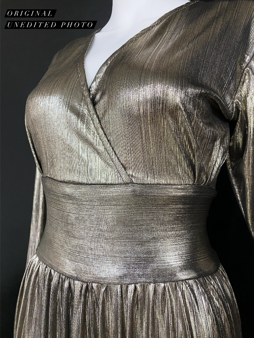 Gold Metallic Vintage Jumpsuit