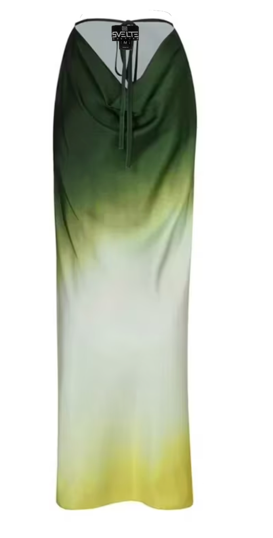 Green Yellow Ombre Skirt