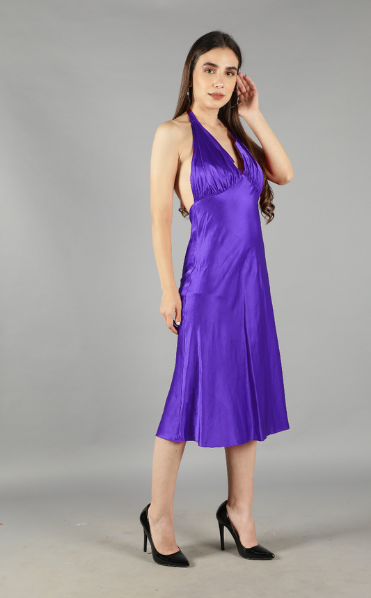 CLEARANCE - Lilac Marilyn Halter Dress