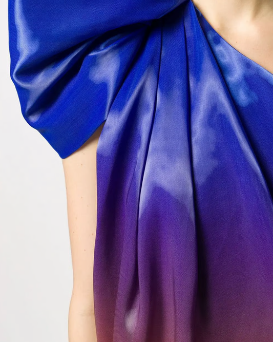 Glass Ombre Blue Orange One Dress