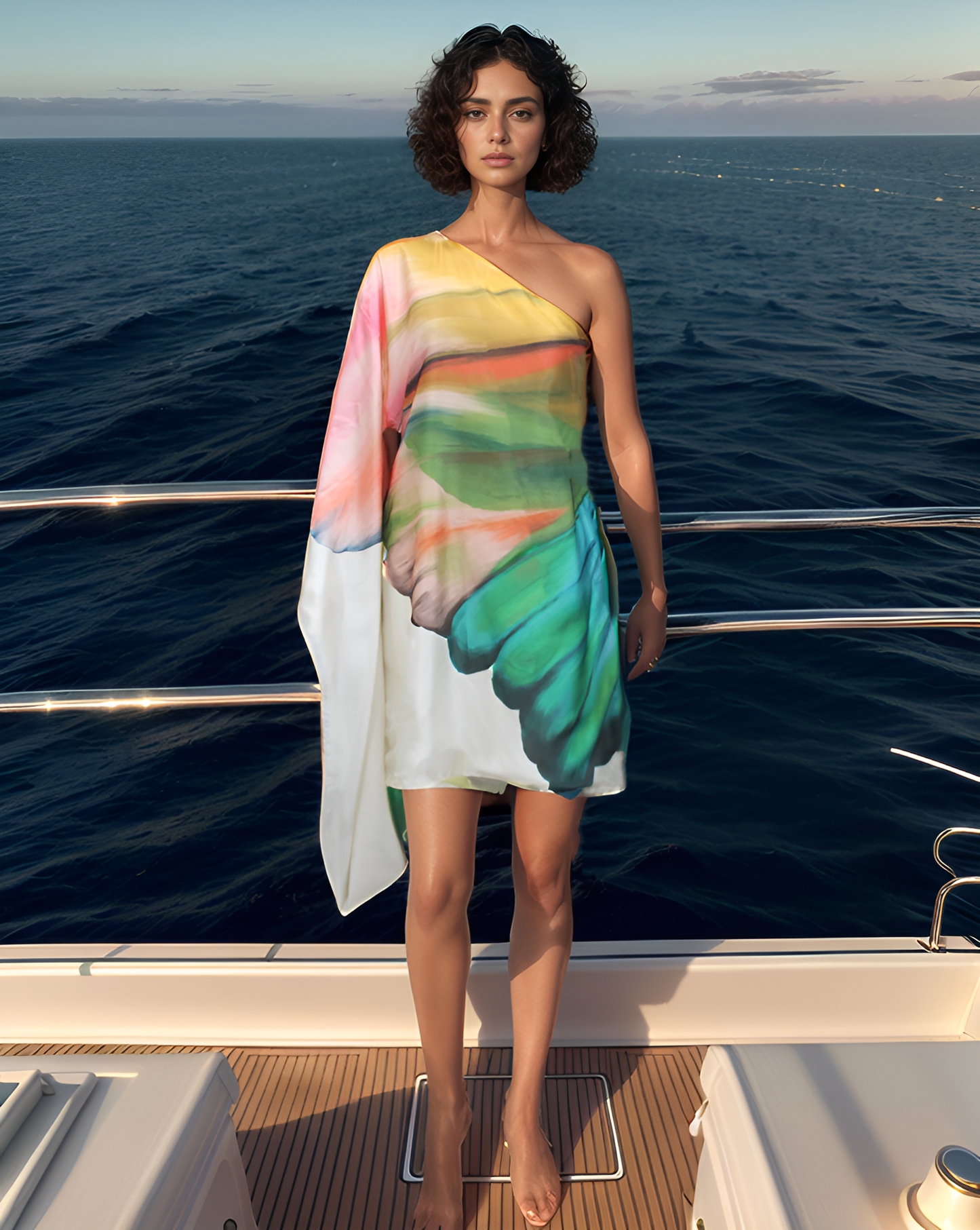 Flora Hand Painted Cream Dress