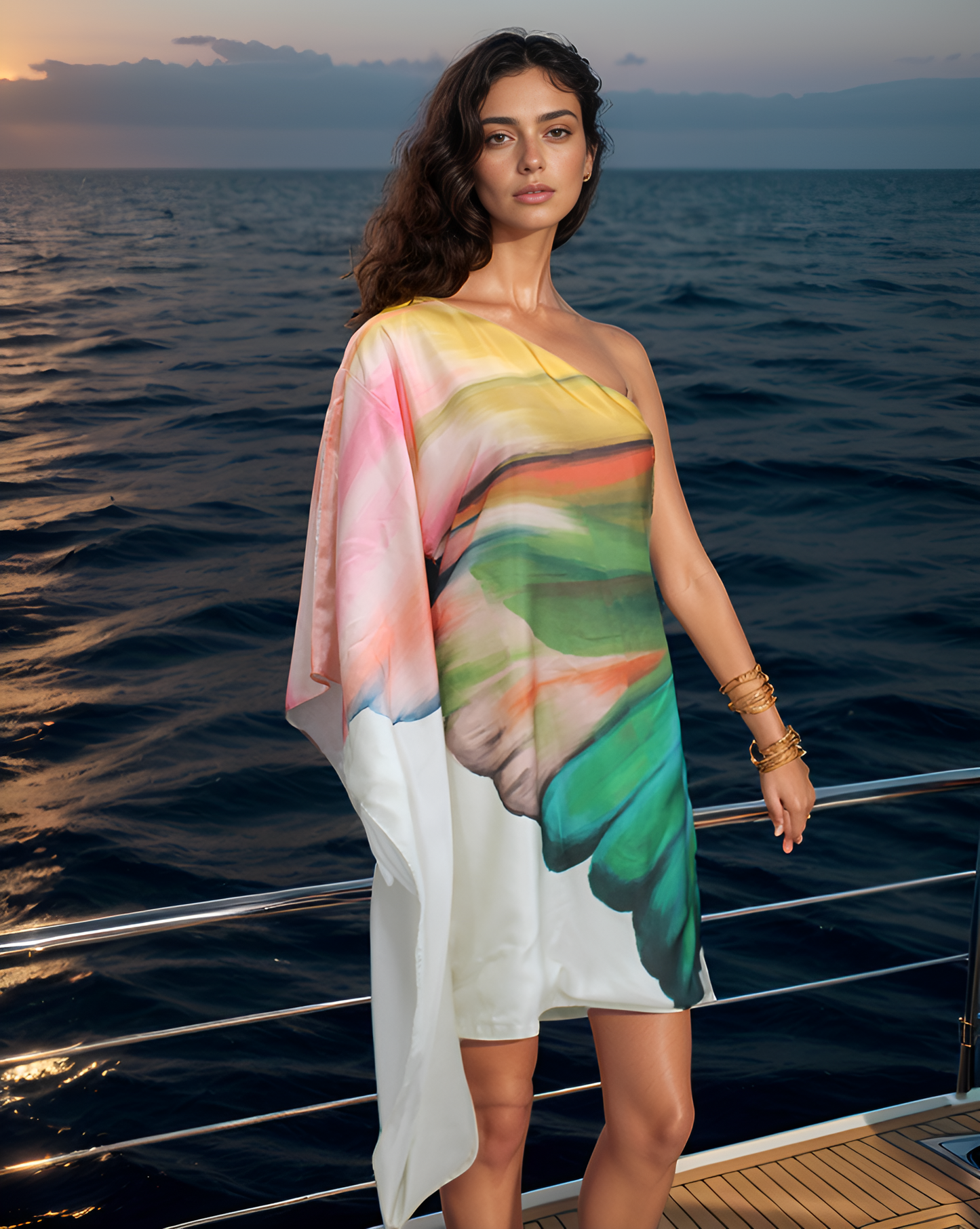 Flora Hand Painted Cream Dress
