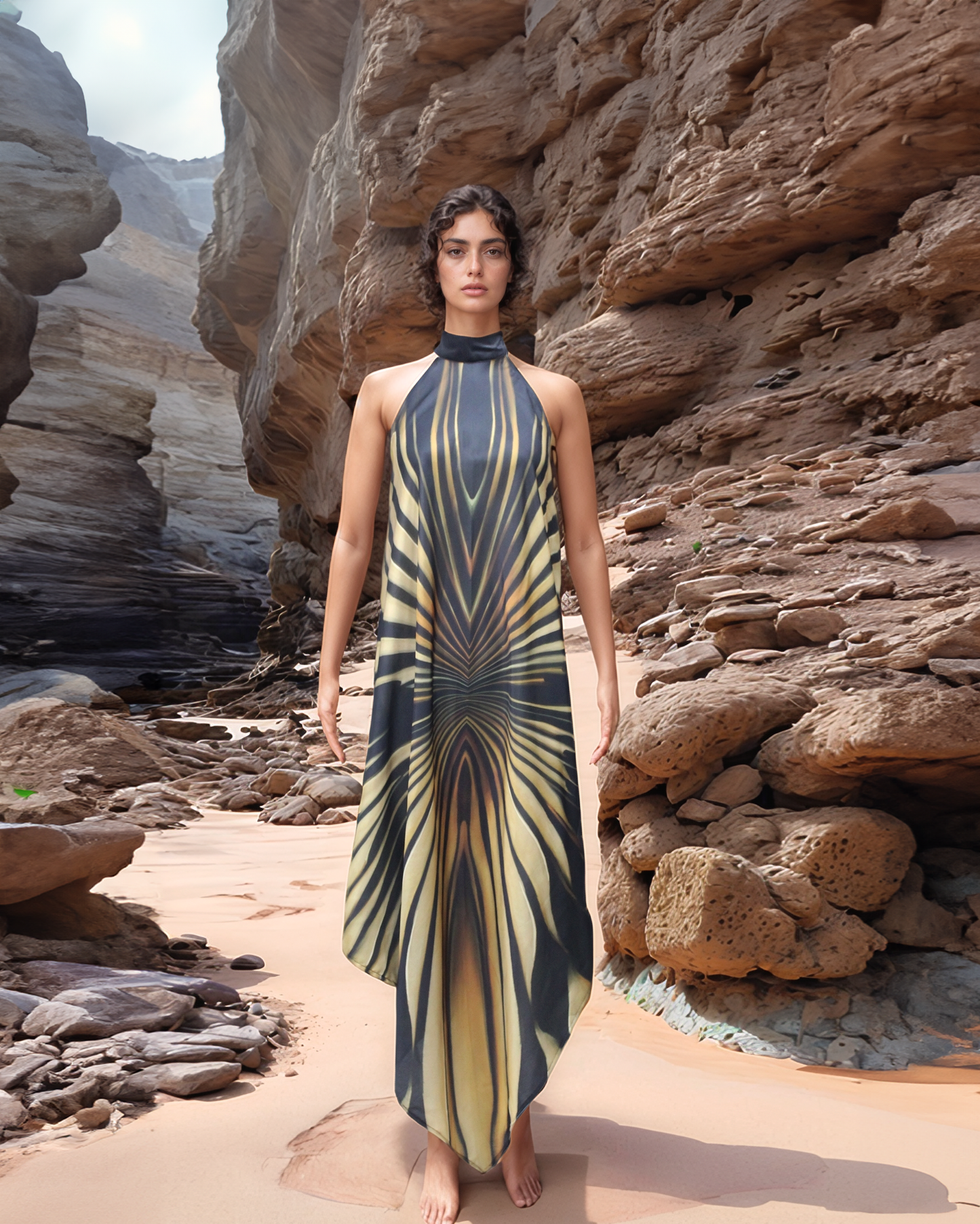 Monarch Tiger Handkerchief Dress