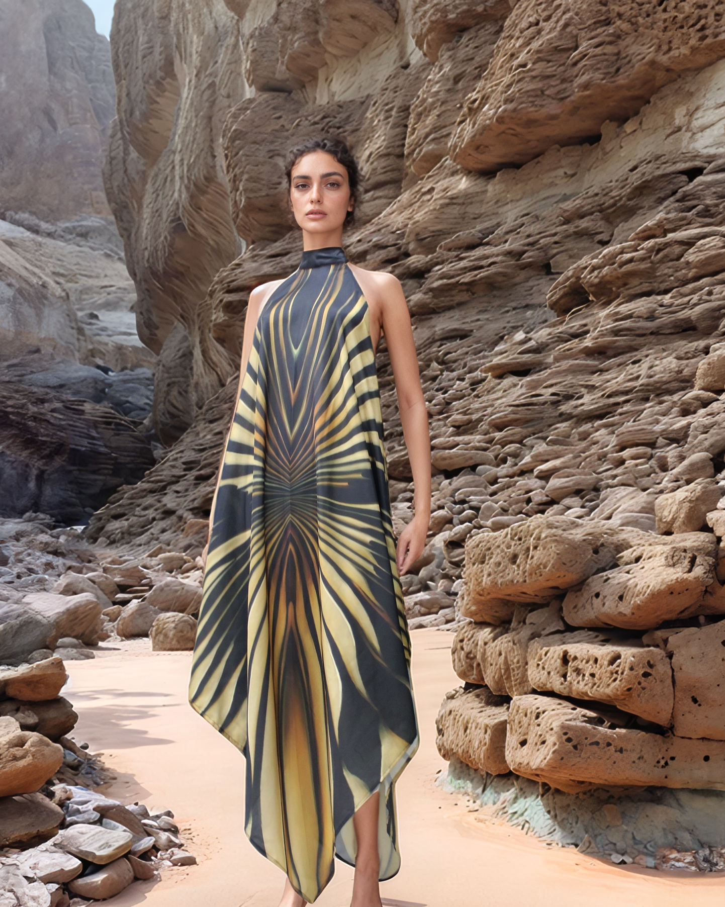 Monarch Tiger Handkerchief Dress
