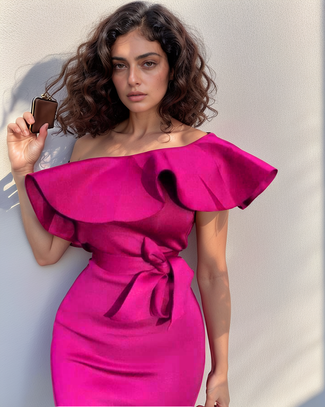 Fuscia Ruffle One Dress