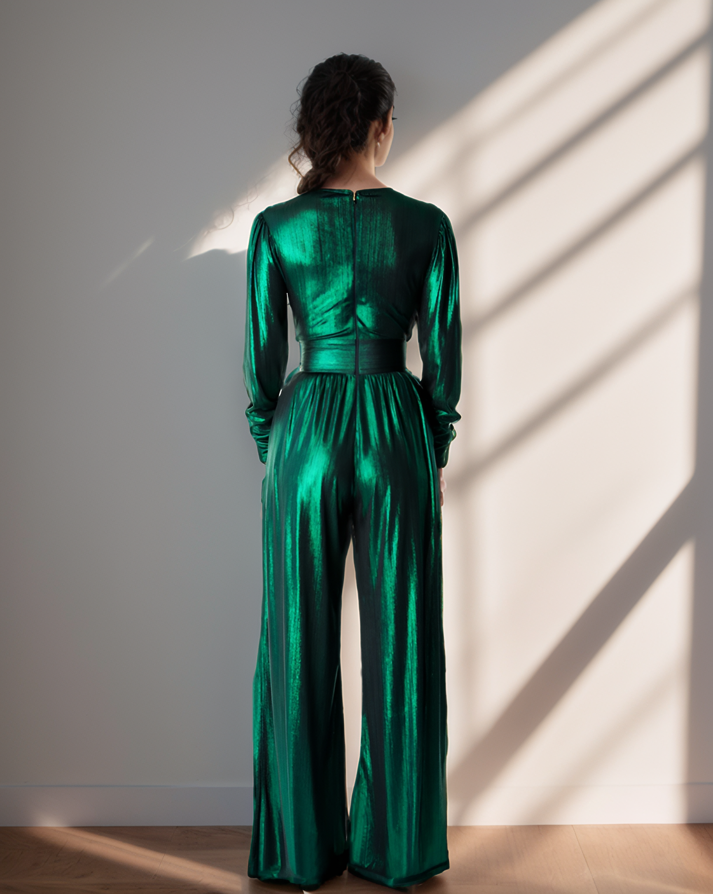 Emerald Metallic Vintage Jumpsuit