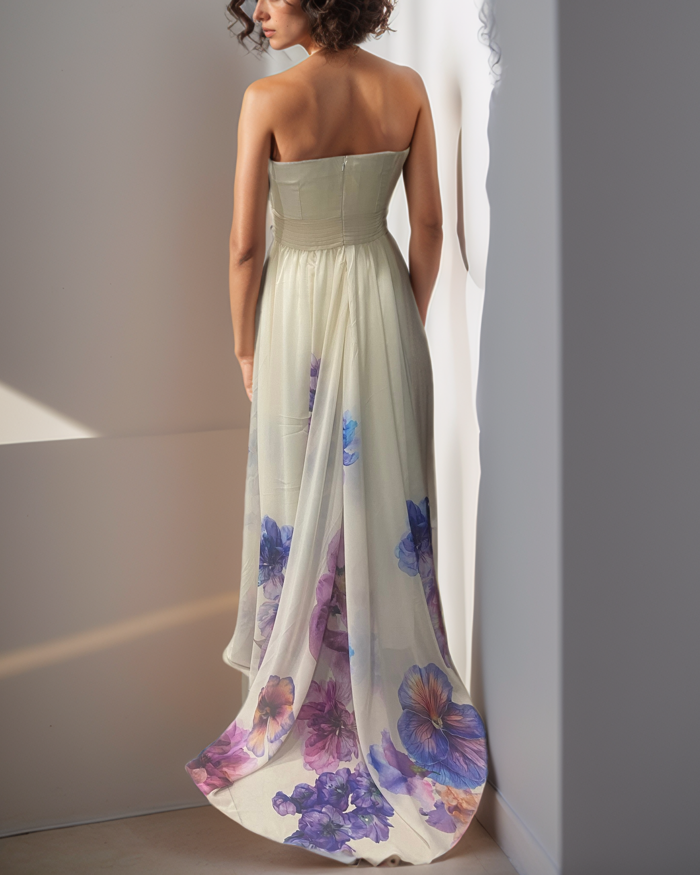 LUXE FlowerPaint Tube Gown