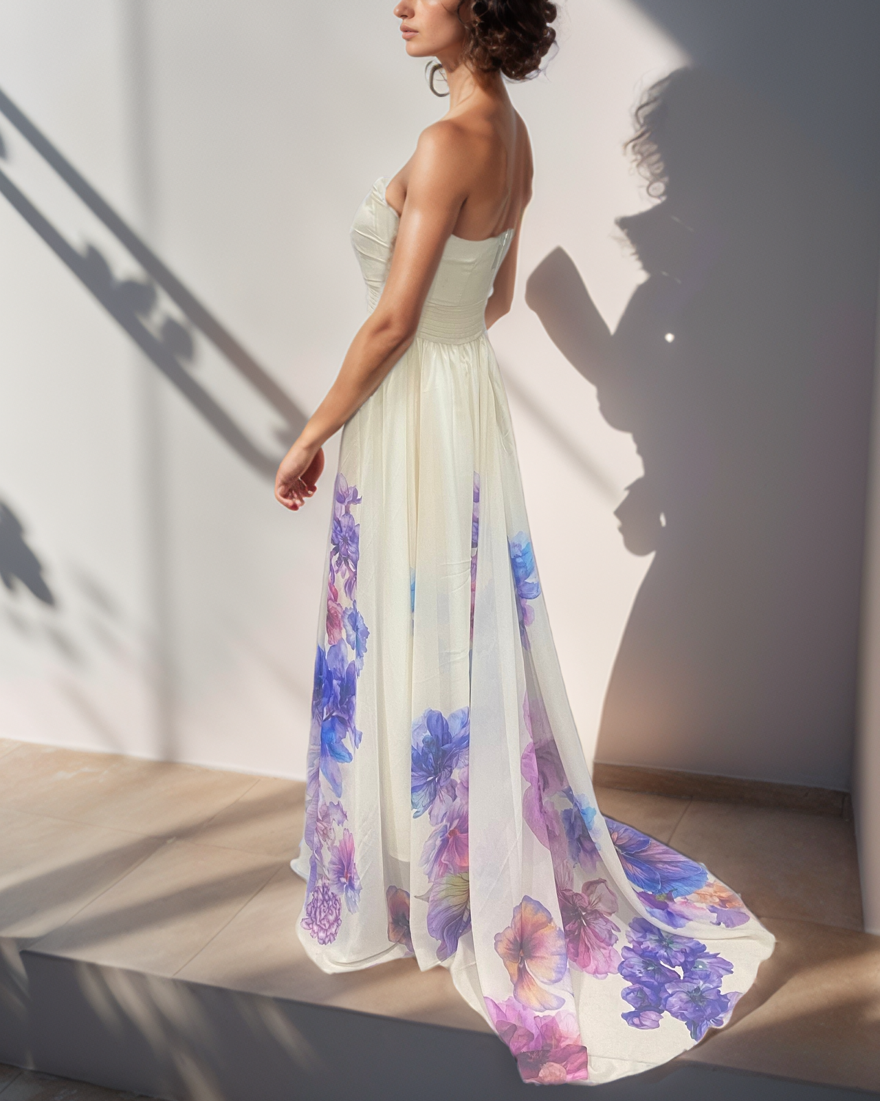 LUXE FlowerPaint Tube Gown