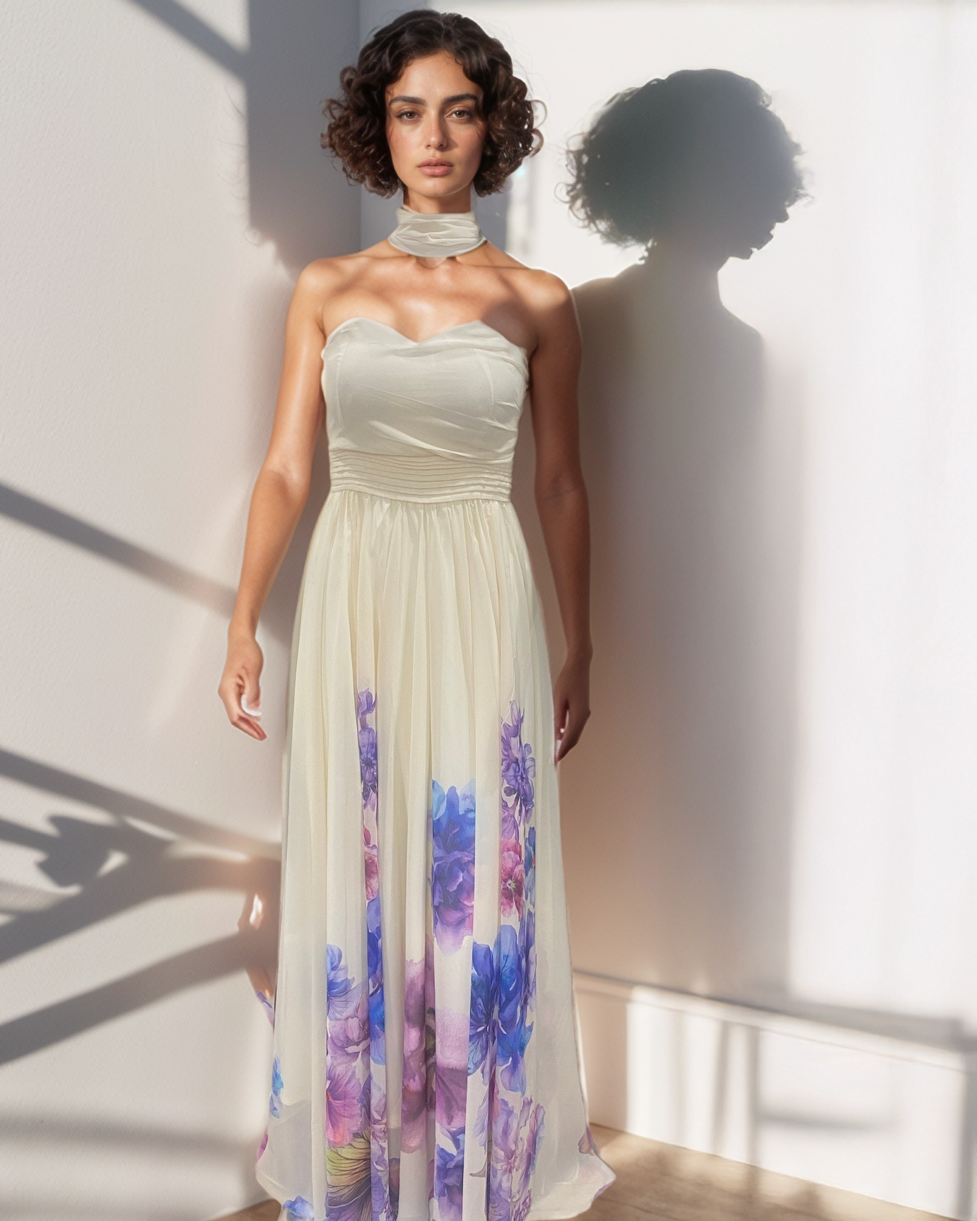 LUXE FlowerPaint Tube Gown