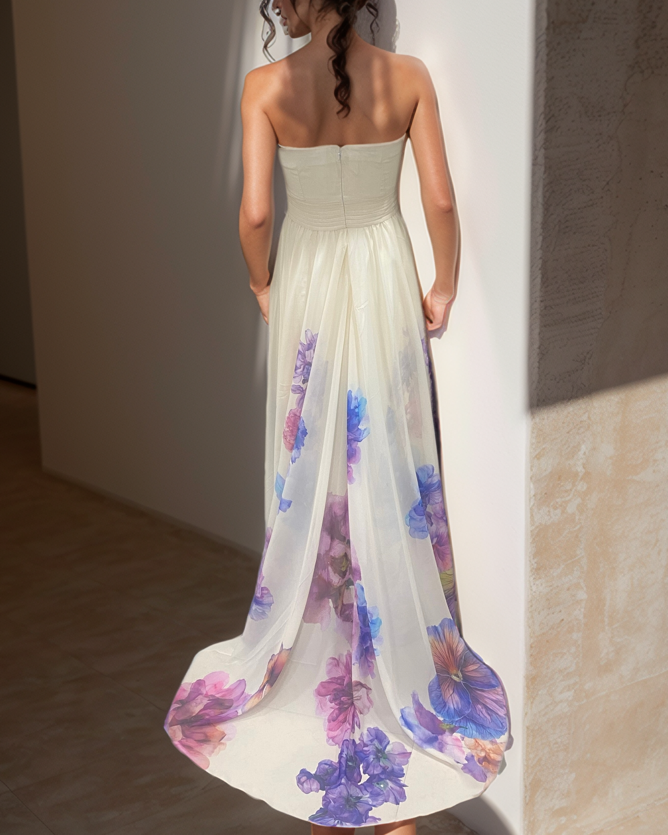 LUXE FlowerPaint Tube Gown