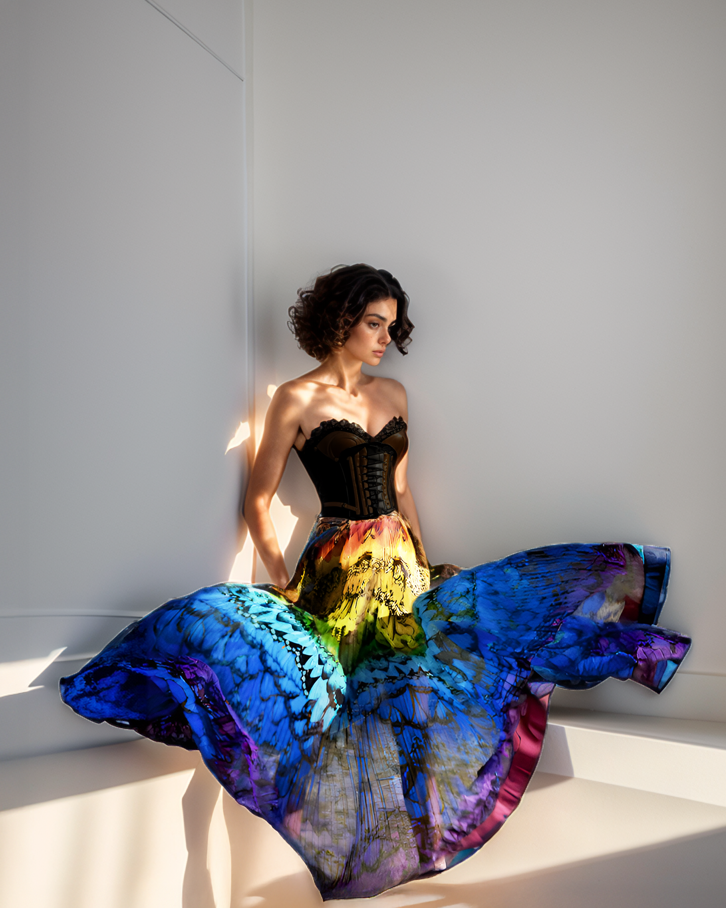 Scarlet Macaw Pleated Skirt