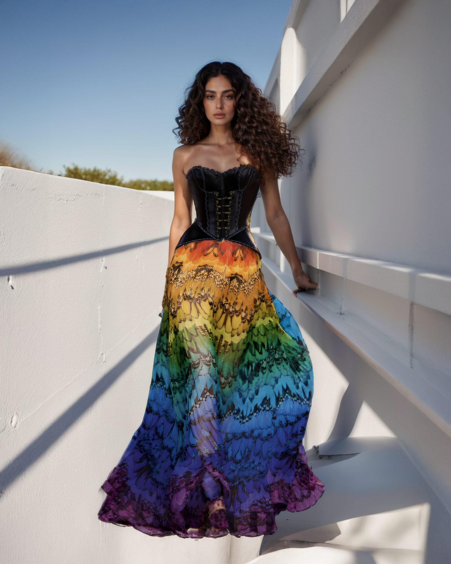 Scarlet Macaw Pleated Skirt