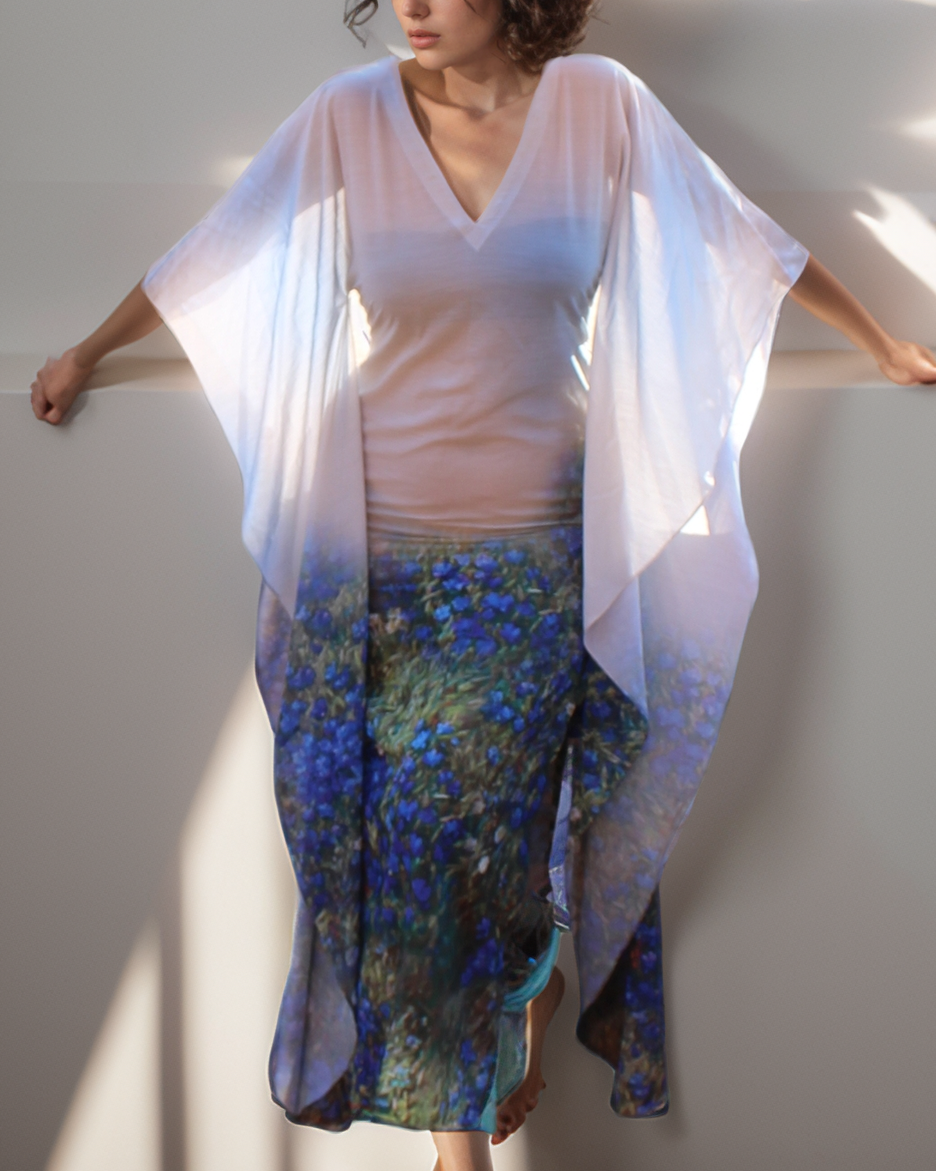 CLEARANCE Flower WaterPaint Kaftan Cover