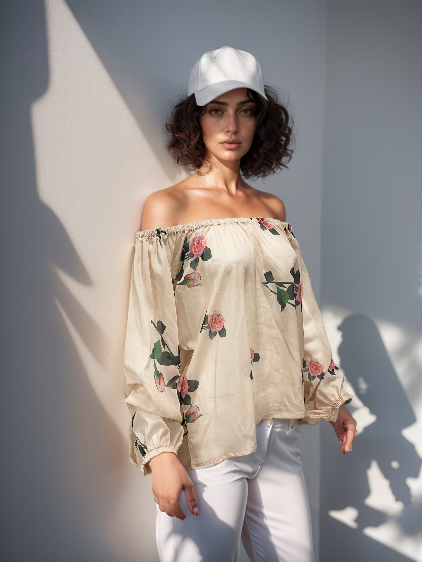CLEARANCE Rose Off-Shoulder Top