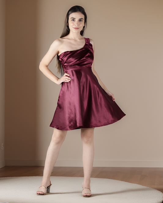 CLEARANCE - Blair Wine Dress