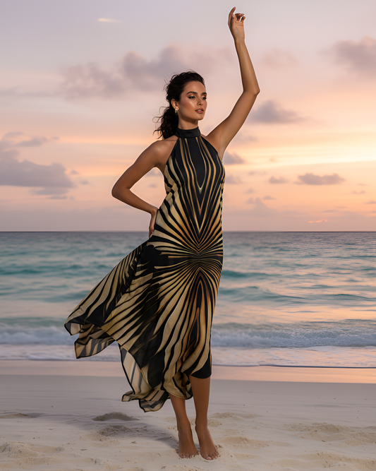 Monarch Tiger Handkerchief Dress