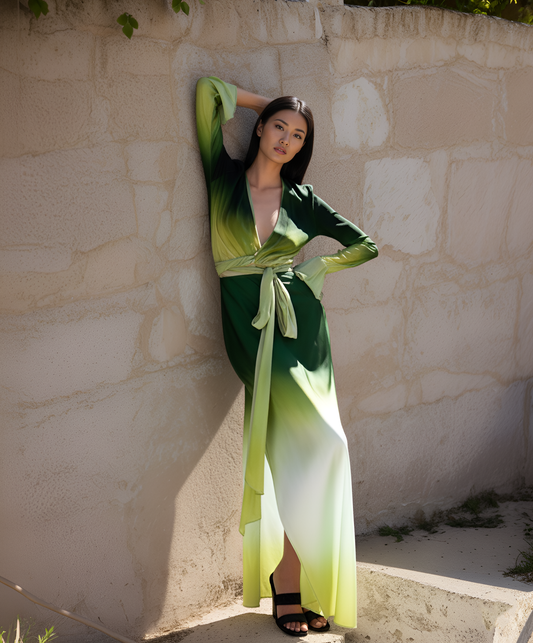 Green Yellow Ombre Top