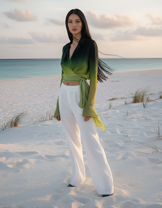 Green Yellow Ombre Top