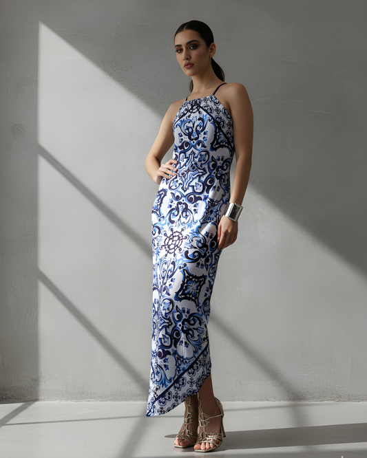 Majolica Halter Handkerchief Dress