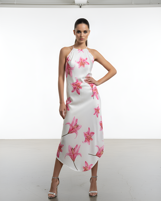 Lily Halter Handkerchief Dress