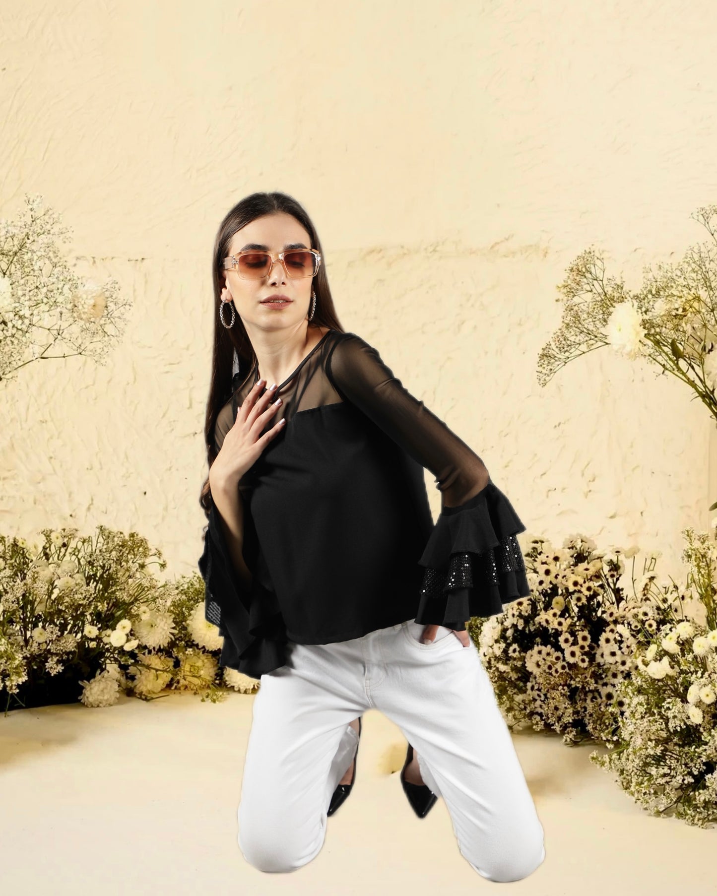 CLEARANCE - Cher Ruffle Top