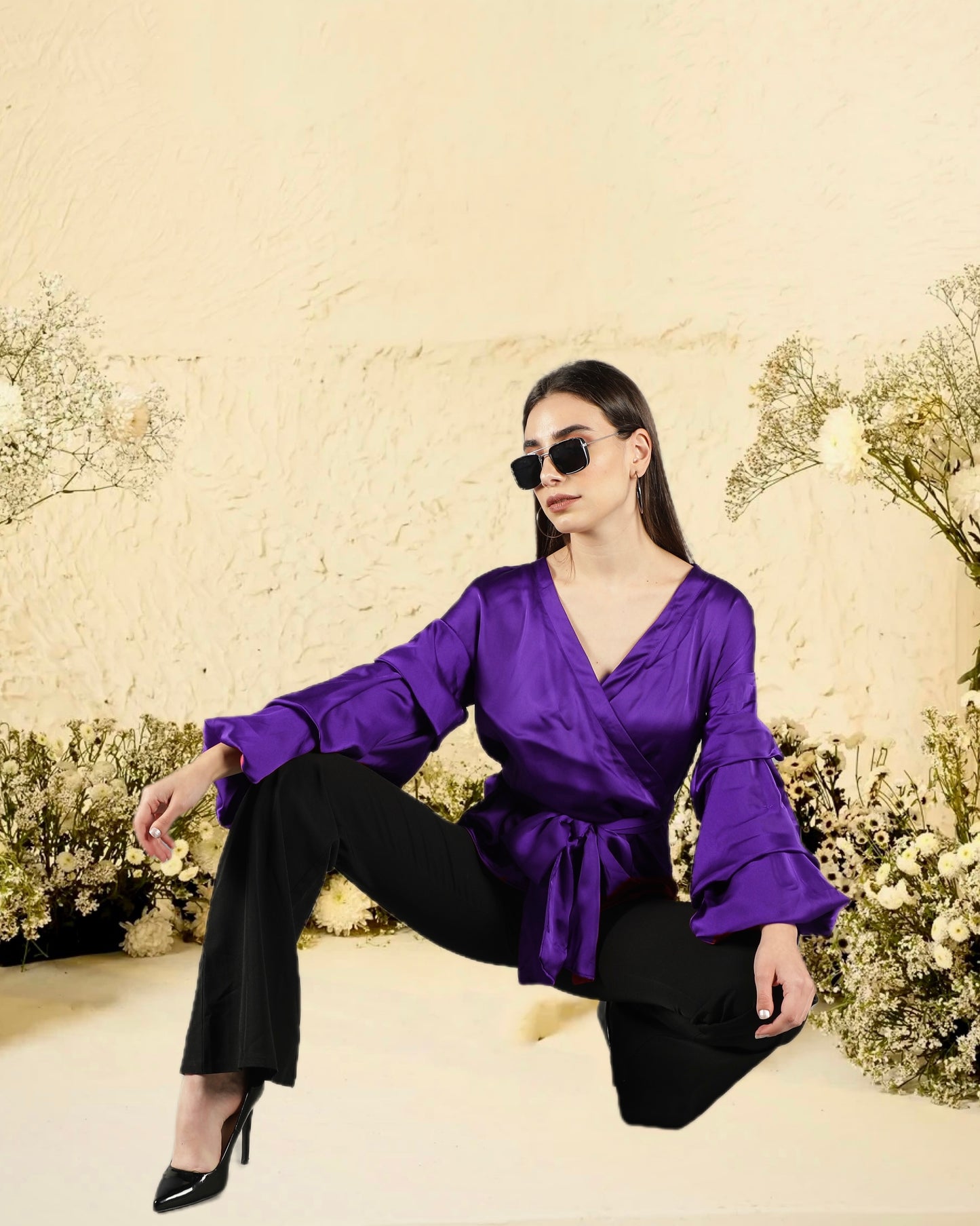 CLEARANCE - Purple Drama Top