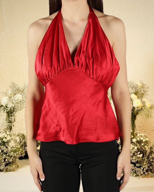 CLEARANCE - Red Halter Top