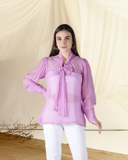 CLEARANCE - Lilac Organza Top