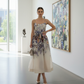 Vintage Cream Floral Dress