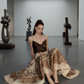 Vintage Beige Paisley Skirt