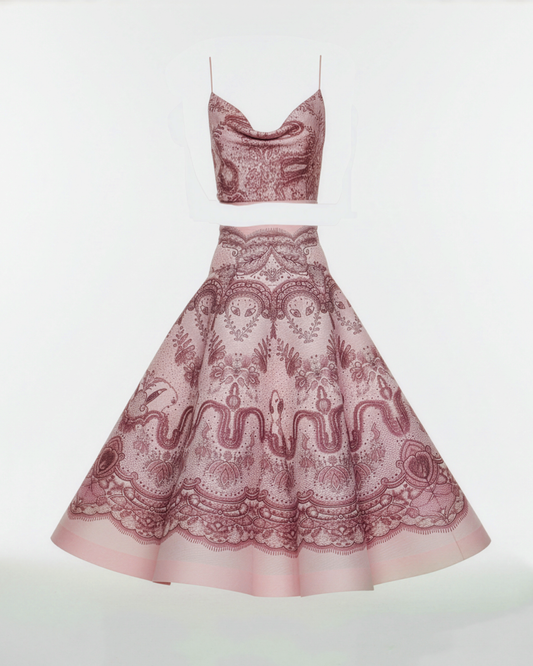 Vintage Pink Paisley Top