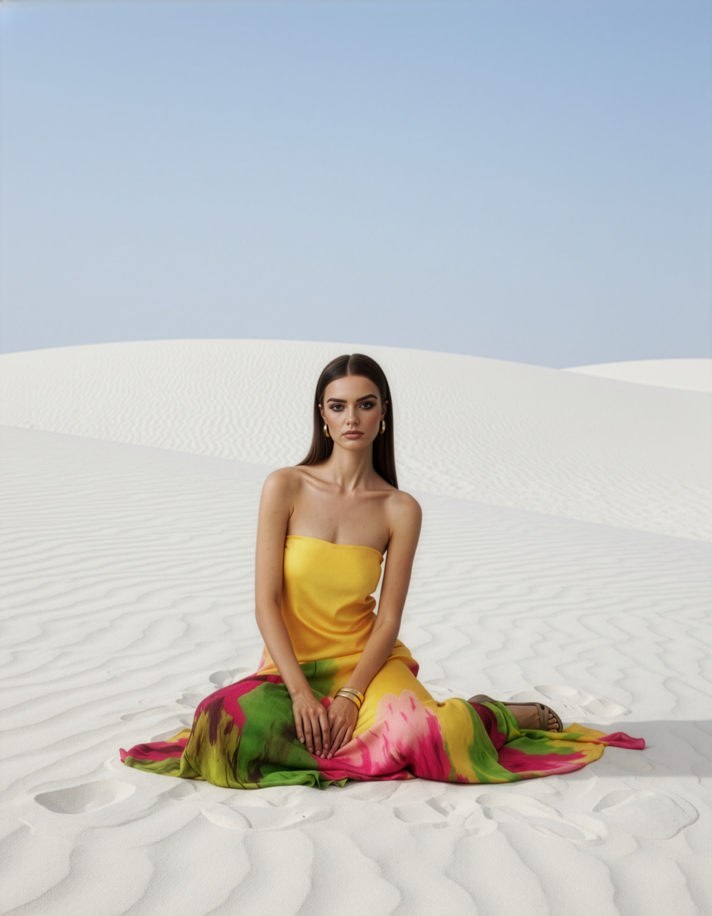 Yellow Peony Tube Gown