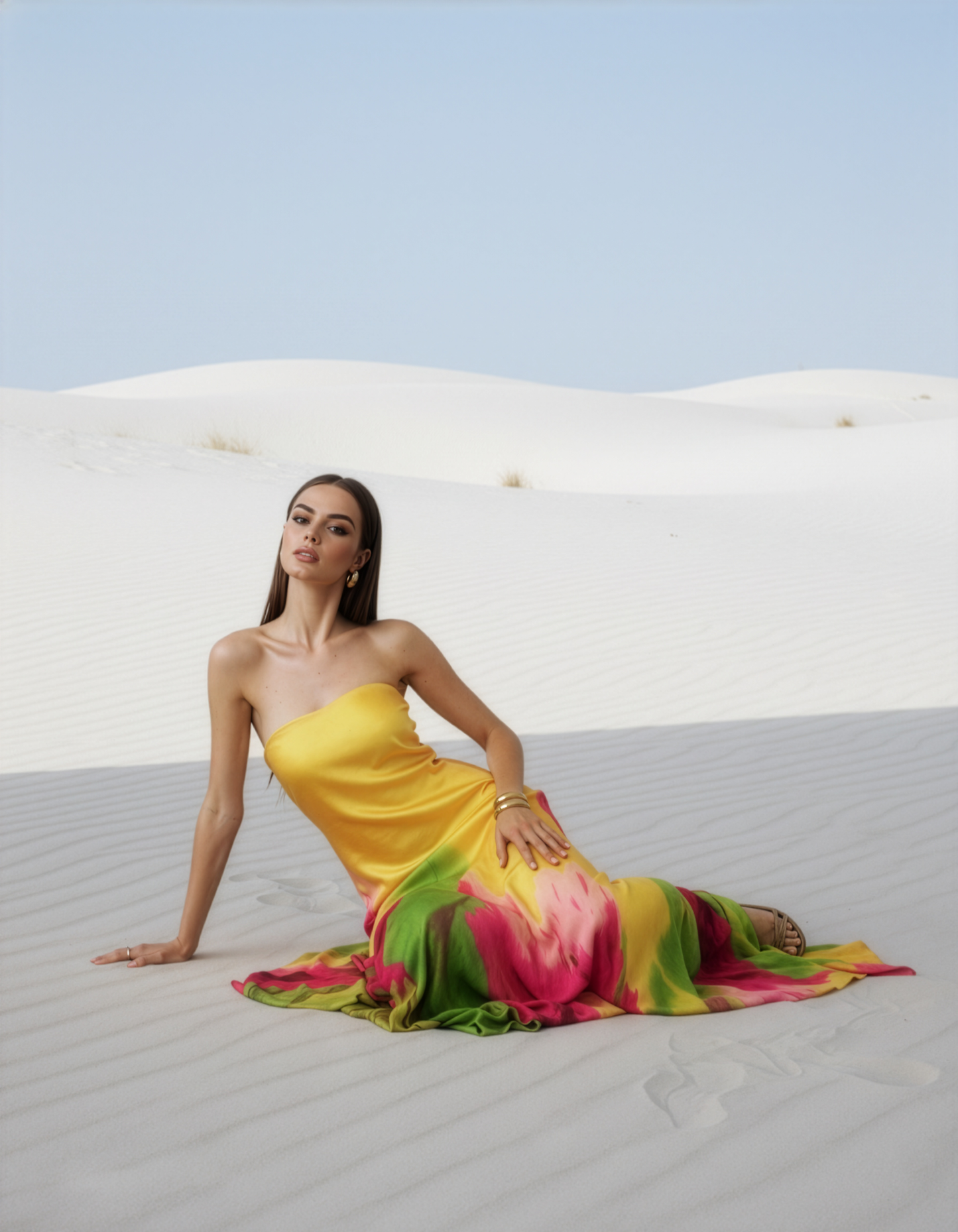 Yellow Peony Tube Gown