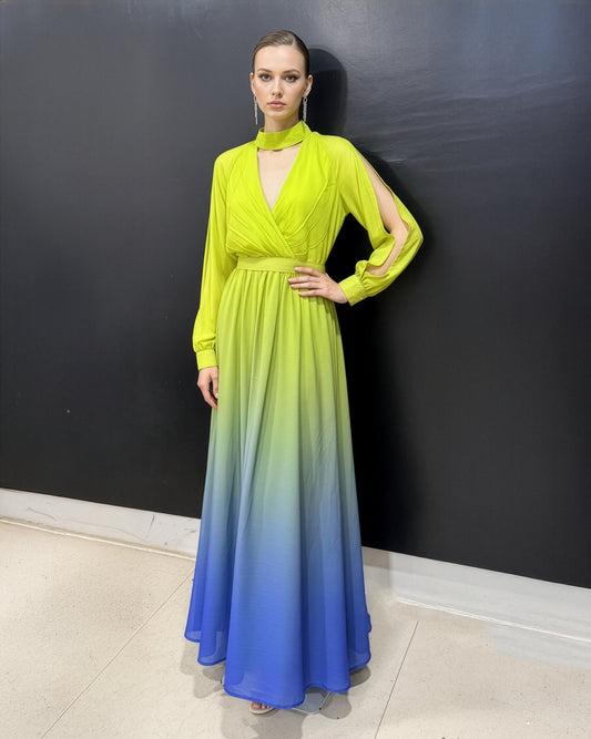 Lime Lilac Ombre Midi