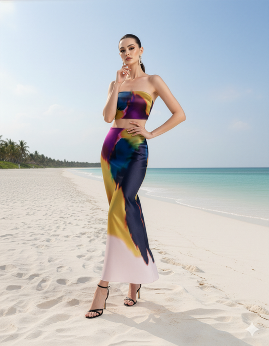 Holi TieDye Top Skirt